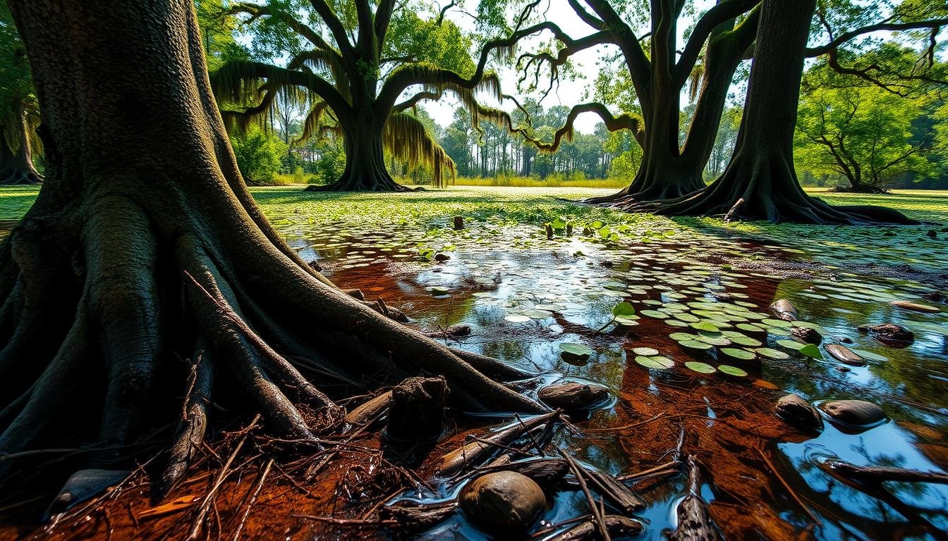 Reelfoot Lake cypress knees and shallow-water habitat